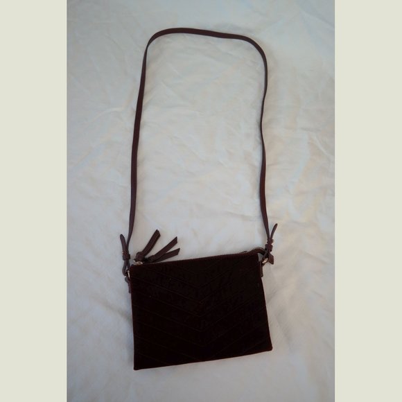 Red Wine Velvet/Microsuede Purse - Picture 5 of 11